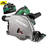 Hikoki 165mm Cordless Plunge Saw (2 x Multivolt Batteries & Charger)