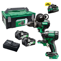 Hikoki KC18DC 18V Heavy-duty Compact Brushless Twin Pack (2x 5Ah Multi-Volt Batteries)