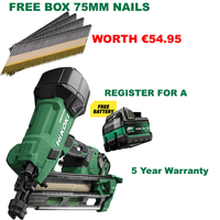 Hikoki 2nd Generation - 18V 90mm Clipped Head Framing Nailer (2 X 5AH)