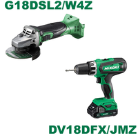 Hikoki DV18DFX/JMZ Combi Drill + G18DSL2/W4Z 18V Grinder Bundle