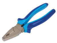 BlueSpot B/S08186 200mm combination pliers with blue and silver soft-grip handles