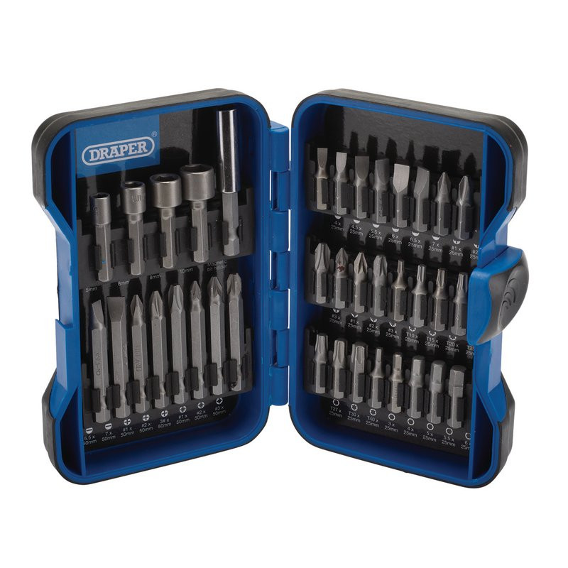 Draper 22-teiliges Bit-Set - Verchromt, Aus Hochleistungsstahl, Für Professionelle Anwendung