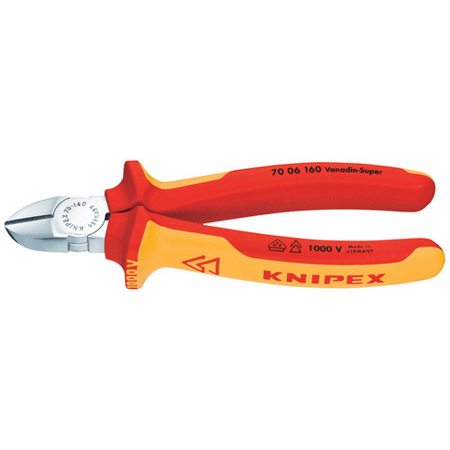 Knipex 70 06 160 160mm VDE Fully Insulated Diagonal Side Cutters