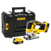 DeWALT 18 Volt XR Brushless Top Handle Jigsaw, 2 x 5.0Ah Batteries