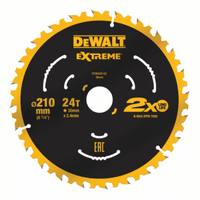 DeWalt Extreme 210 x 30mm 24T TCT Saw Blade (DT20432)