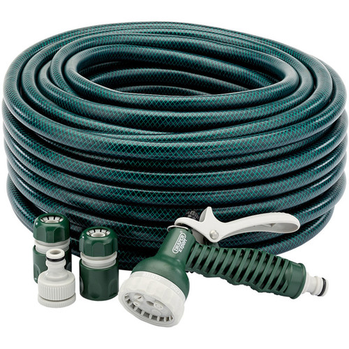 Draper 12mm Bore Garden Hose & Sprayer Gun Kit (30M) 