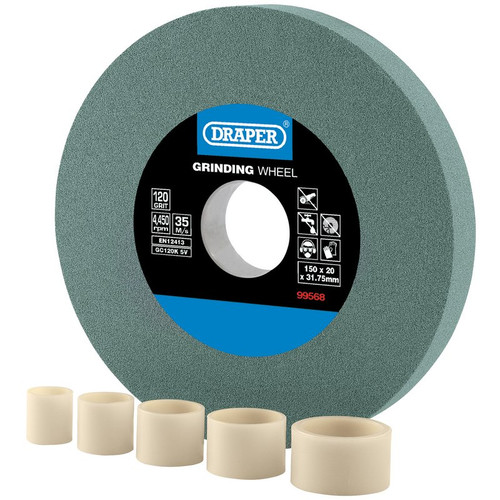 Draper 150 x 20mm Silicon Carbide Grinding Wheel (120 Grit) (99568)