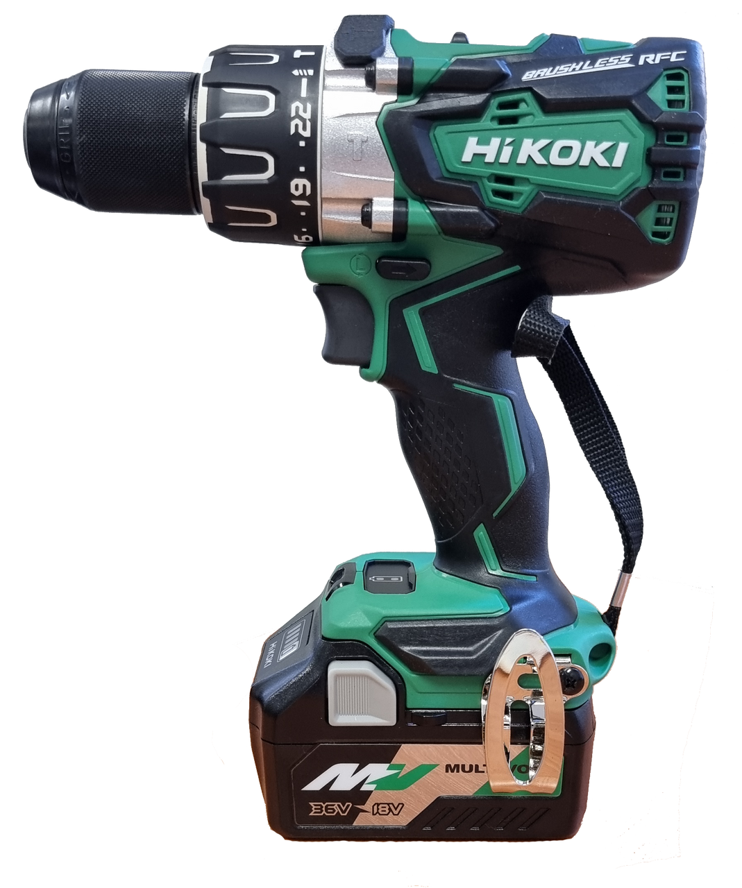 Hikoki 18V Cordless Brushless Combi Drill (2 x Multivolt Batteries)