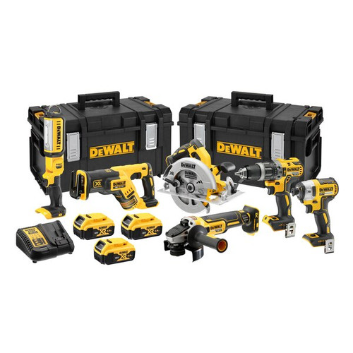Dewalt 18V XR Brushless 6 Piece Kit - 3 X 5Ah (DCK623P3-GB)