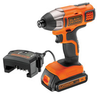 Black & Decker 18V Impact Driver with 1.5Ah Battery and Charger