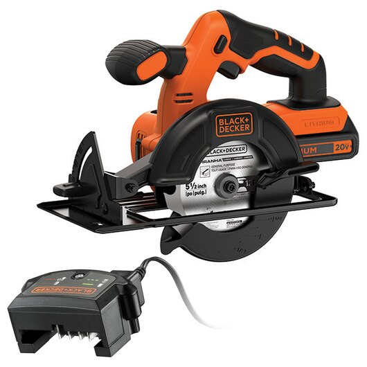 Black Decker 18V Circular Saw with 1.5Ah battery and Charger