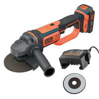 Black & Decker 18V Grinder with 2Ah Battery, Charger and 3 Discs
