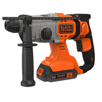 Black & Decker 18V SDS-Plus Hammer Drill with 2.0Ah Battery and Charger in a kitbox