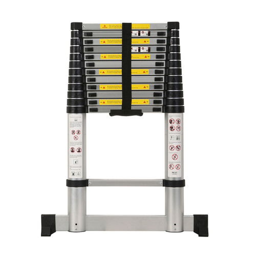 Click'n'Climb 13 Step Aluminium Telescopic Ladder (3.8 Metre) (KTL038F)