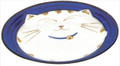 Smiling Blue Cat Porcelain Plate 7-3/4in