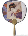 Geisha Paper Hand Fan w/ Wooden Handle #4