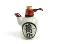 Soy Sauce Dispenser With Cork Top Stopper Traditional Japanese Pottery Shoyu Bottle Pot, Made in Japan, 7 oz, White