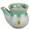 Soy Sauce Dispenser Traditional Japanese Tenmoku Pottery Shoyu Bottle Pot Mini Teapot, Made in Japan, 8 oz, Green, Pack of 2