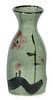 Sake Bottle Authentic Japanese Saki Carafe Sake Decanter for Cold and Hot Sake Microwave Safe, Light Green Plum Blossom, 5 oz, Made in Japan