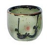 Sake Cups Authentic Japanese Saki Cups Microwave Safe, Light Green Plum Blossom, 1.5 oz, Made in Japan,
