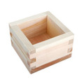 Wooden Masu Sake Cups Japanese Hinoki Wood Cypress Saki Cup Box Made in Japan, 4 ounce, Set of 4