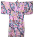 Japanese Women's Kimono Robe w/ Peony Lady