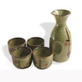 Japanese Porcelain Sake Set Sake Carafe Bottle Sake Cups for Serving Hot Sake and Cold Sake, Made in Japan