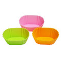 Oval Shape Silicon Food Cup for Bento Box 3pc