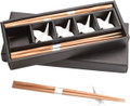Bamboo Chopsticks w/ White Porcelain Crane Chopsticks Rests Set #1059