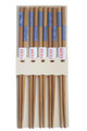 Bamboo Chopsticks Reusable Japanese Chinese Korean Chopsticks Set Wood Chop Sticks Hair Sticks 5 Pair Gift Set Dishwasher Safe, 9 inch (1, Blue/Natual)