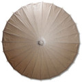 Brown Paper Wedding Party Parasol 32in