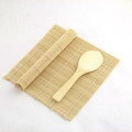 Yellow/Yellow Bamboo Sushi Mat With Rice Paddle Set