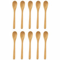 Bamboo Spoons for Eating Mixing Stirring Matcha Tea Scoop Spice Salt Sugar Appetizer Snack Ice Cream Yogurt Scoops Table Spoons, 7.5 inch, Pack of 10