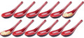 12x  Red and Black Melamine Spoons