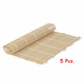 5x Round Sushi Bamboo Rolling Mats 9.5 inch