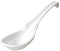 Pack of 12 Soup Spoons Japanese Soup Spoons Chinese Soup Spoons Rice Spoons Pho Spoons Ramen Soup Spoons Wonton Soup Spoons, White Color, Notch and Hook Style