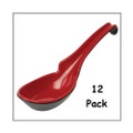 Red/Black Melamine Ladle Style Soup Spoons Set of 12