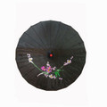 Black Color Oriental Parasol 32in