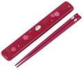 Japanese Rabbit Blossom Chopstick and Case Red