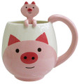 Decole Pig Manmaru Mug Spoon Set