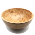 Large Bamboo Wood Salad Bowl Fruit Serving Bowl Mixing Bowl Popcorn Bowl Bread Bowl, 11 inch Diameter