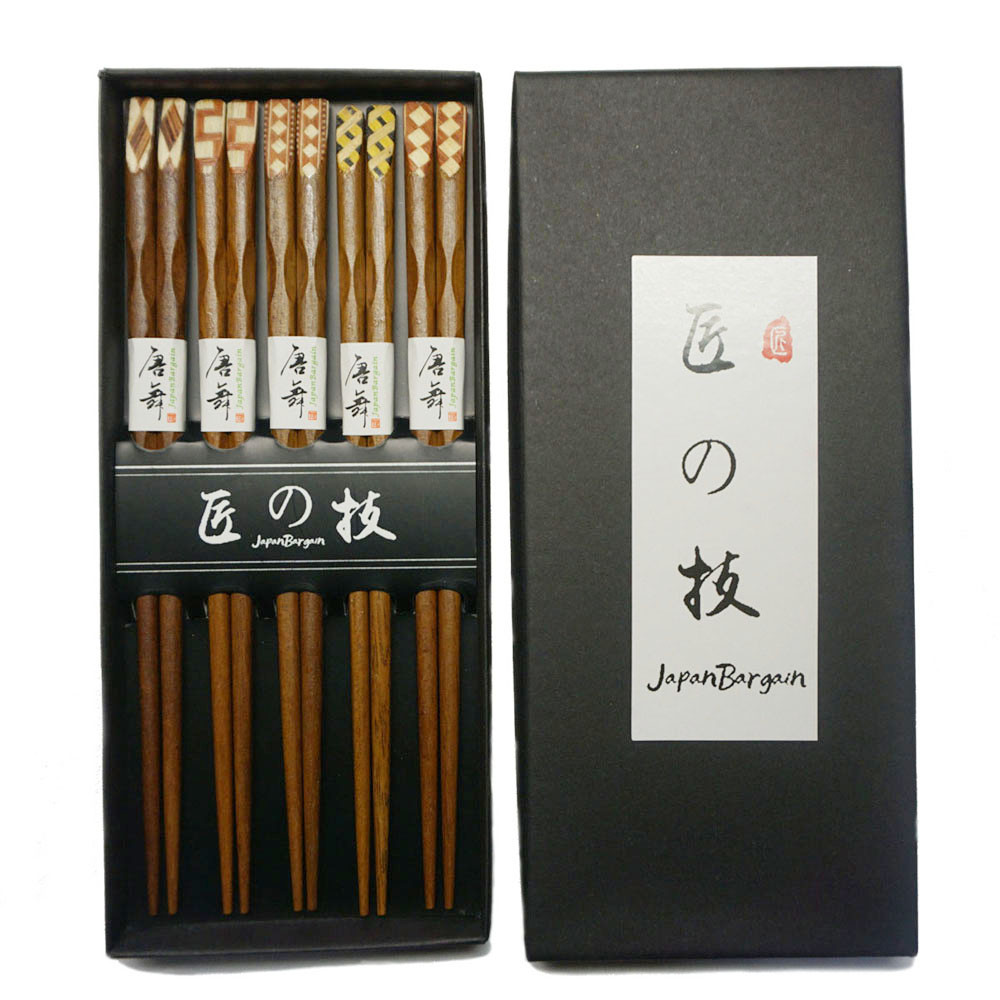 5 Pairs Wood Chopstick Set 24cm Long Chopsticks Reusable Korean Chinese  Food Chop Sticks Japanese Sushi