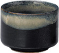 Japanese Tea Cup Mocha Bowl dark blue and white line pattern