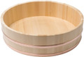Japanese Wooden Hangiri Sushi Rice Mixing Bowl Tub Sawara Cypress Wood Sushi Oke Made in Japan, 11.8 inches Diameter (30 cm)