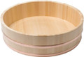 Japanese Wooden Hangiri Sushi Rice Mixing Bowl Tub for Sushi Restaurant Sushi Oke Sawara Cypress Wood 13 inches Diameter Made in Japan (33 cm)