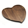 Premium Acacia Wood Heart Shape Romantic Wedding Serving Tray Plate for Snack Cake Fruit Nuts Appetizer,8.25"x6.75"