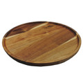 Premium Acacia Wooden Food Serving Charger Plate Platter Round Wooden Tea Tray Snack Platter 12.5"x12.5"