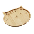 Natural Bamboo Cat Serving Tray for Snacks Appetizer Fruit Vegetable | Food Platter | Picnic Kitchen Party | Eco-Friendly Plates 