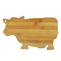 Bamboo Wood Cow Cutting Board Cow Shaped Serving Board 13.5" x 9"