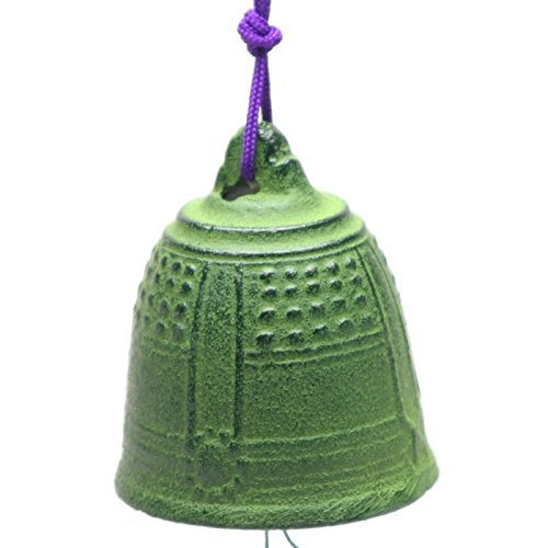 Iron Japanese Wind Chime Green Temple Bell Japan Bargain Inc